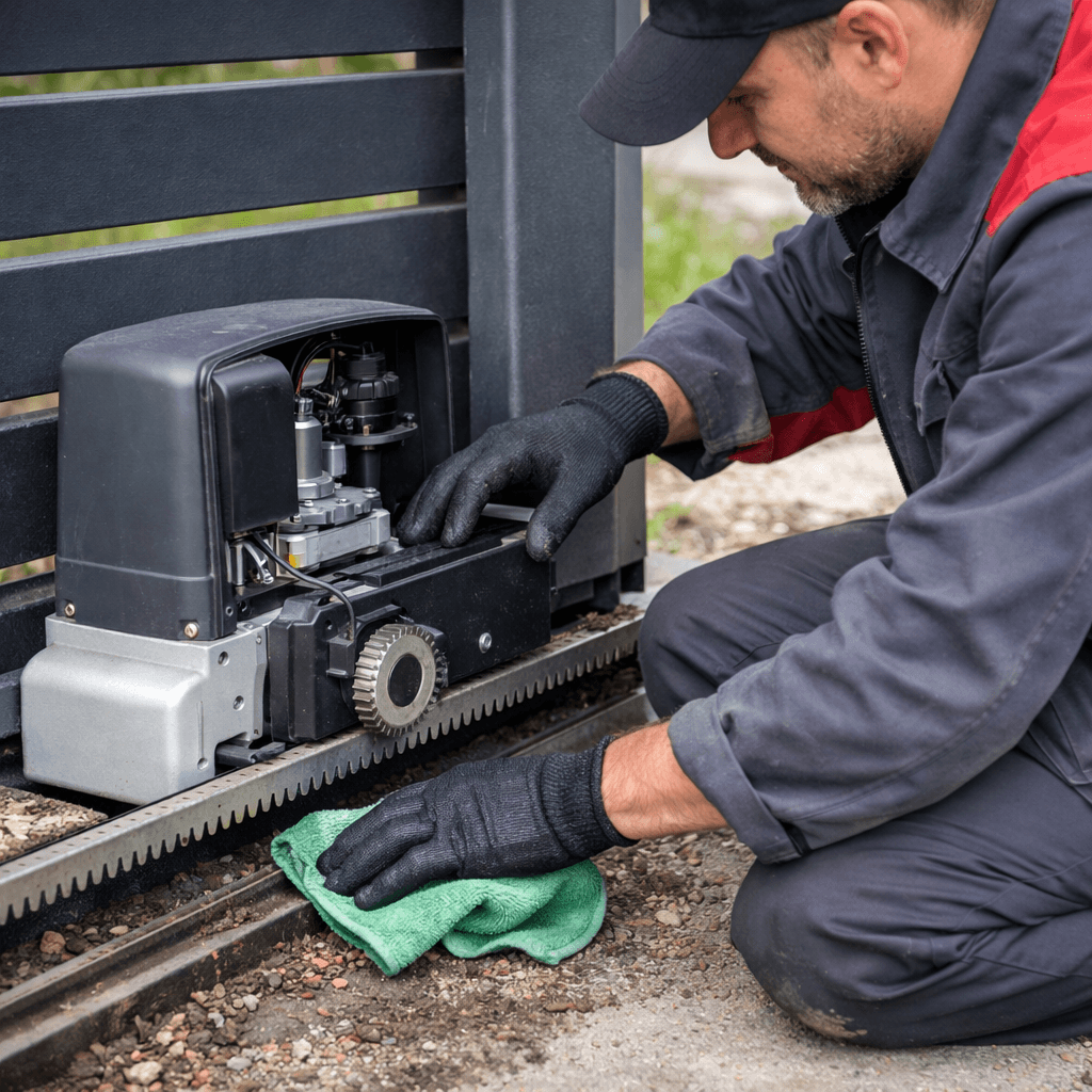 Entretien de la motorisation d'un portail